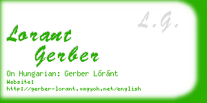 lorant gerber business card