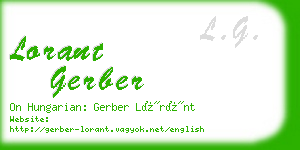 lorant gerber business card